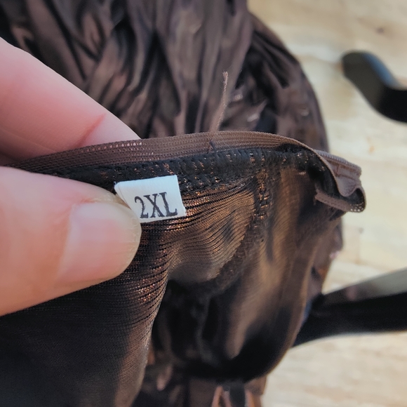 #2 Momnfancy Solid Cut Out Front Shimmery Bronze Dress with front slit. Sex… - Picture 6 of 6